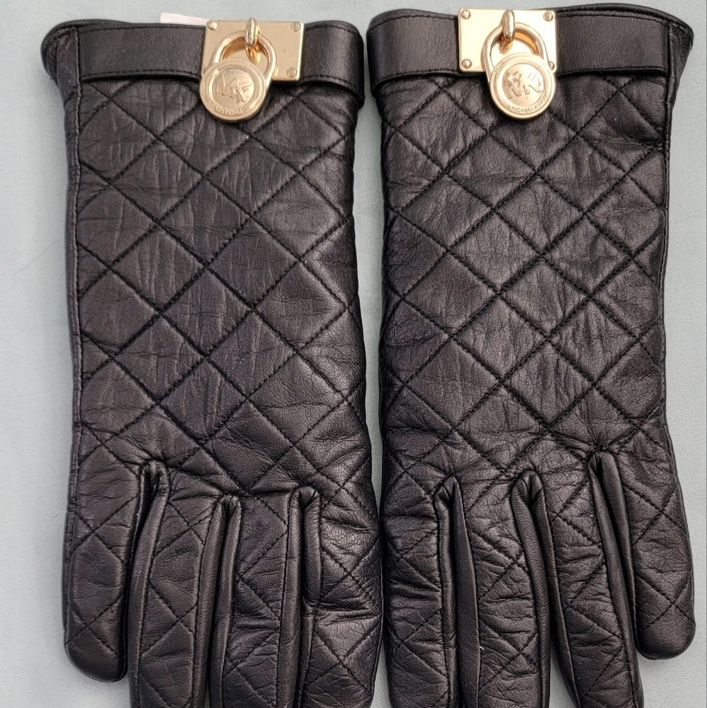Michael Kors Leather Gloves Size Small